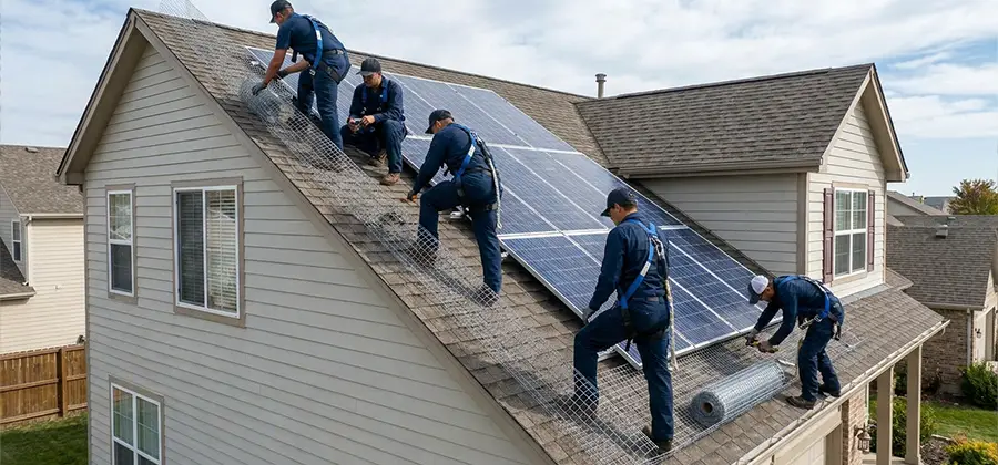 Pigeon Wire for Solar Panels in Duluth